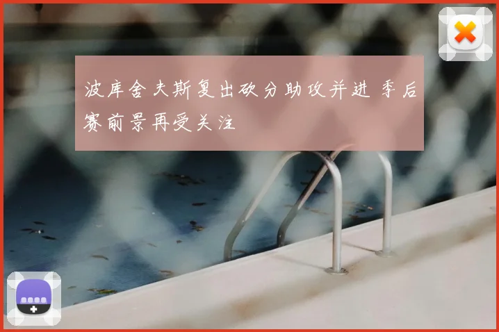 波库舍夫斯复出砍分助攻并进 季后赛前景再受关注