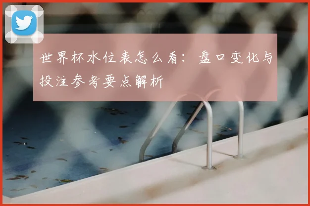 世界杯水位表怎么看:盘口变化与投注参考要点解析